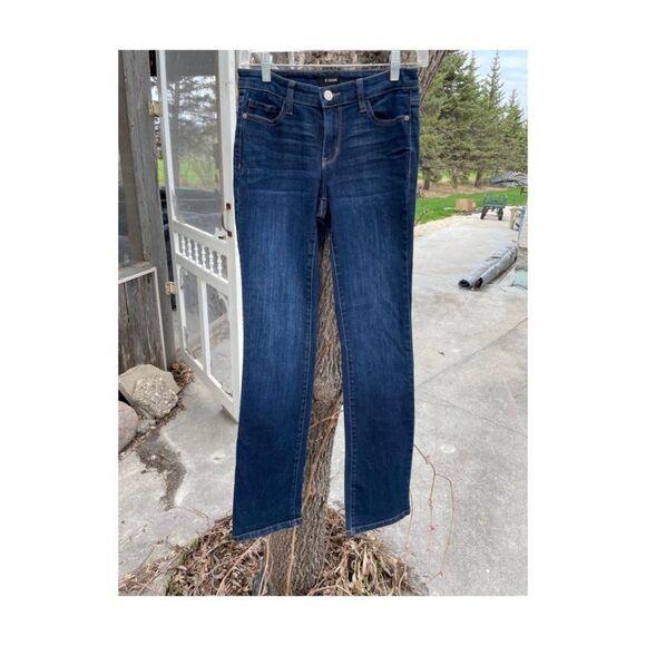 R Jeans Denim Dark Wash Mid Rise Straight Leg Sz 26 - Picture 4 of 7